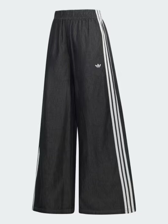 adidas Originals Pants - ADIDAS ORIGINALS SUMMER GLOW BLACK DENIM WIDE LEG PANTS
